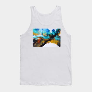 "Out of Gold" acrylic dutch pour Tank Top